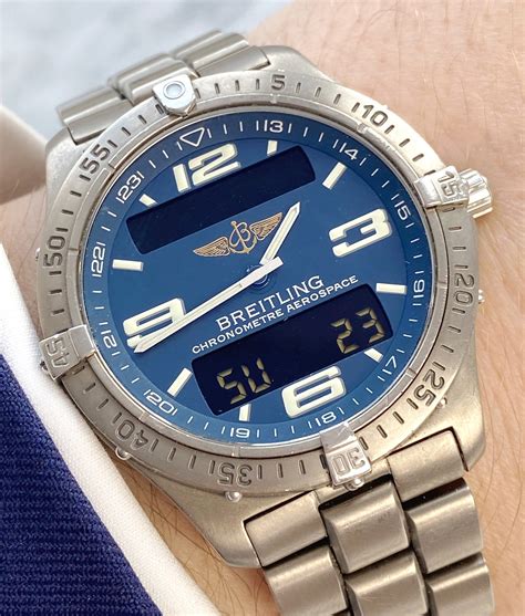 breitling water resistant titanium|breitling aerospace titanium for sale.